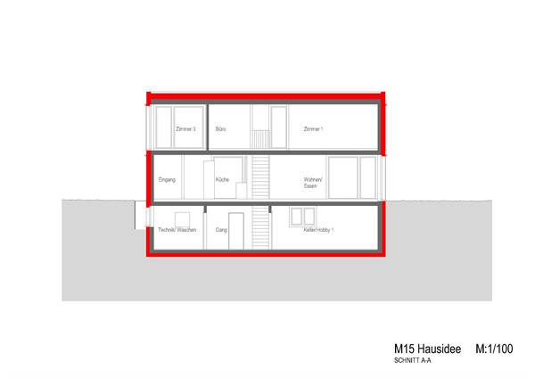 Einfamilienhaus M15 - Seitenansicht